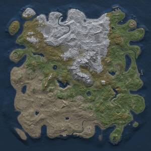 Thumbnail Rust Map: Procedural Map, Size: 5000, Seed: 1961489430, 16 Monuments