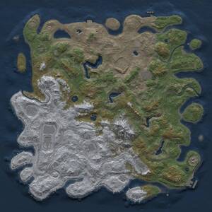 Thumbnail Rust Map: Procedural Map, Size: 5000, Seed: 933760082, 16 Monuments