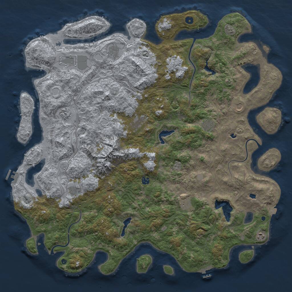 Rust Map: Procedural Map, Size: 5463, Seed: 13491, 17 Monuments