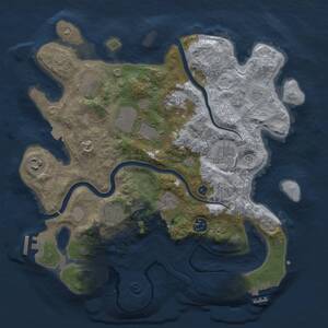 Thumbnail Rust Map: Procedural Map, Size: 3500, Seed: 500197819, 15 Monuments