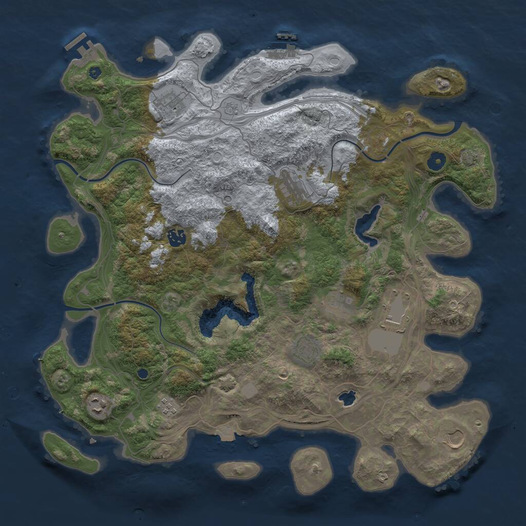 Rust Map: Procedural Map, Size: 4250, Seed: 53234, 15 Monuments