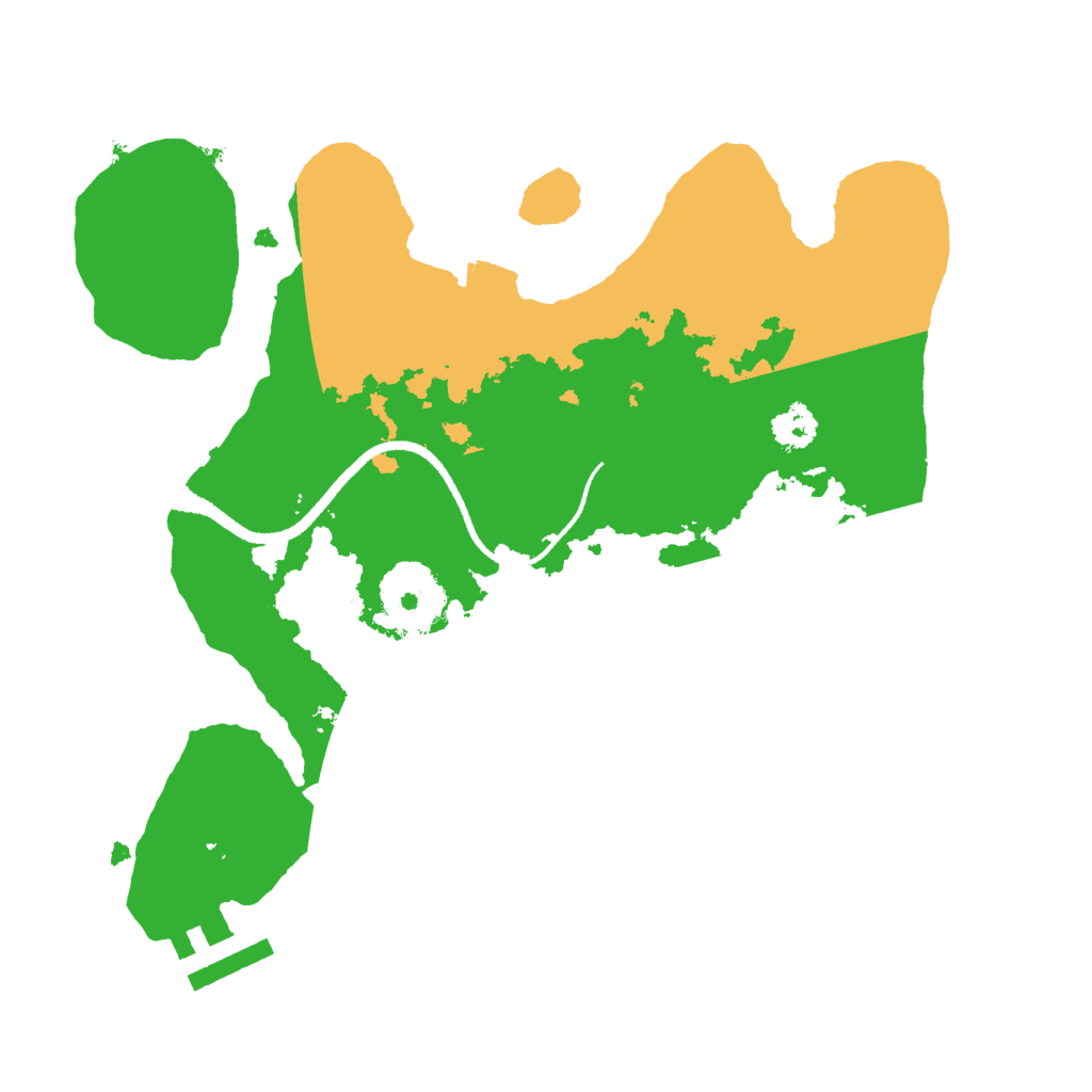 Biome Rust Map: Procedural Map, Size: 2500, Seed: 49997