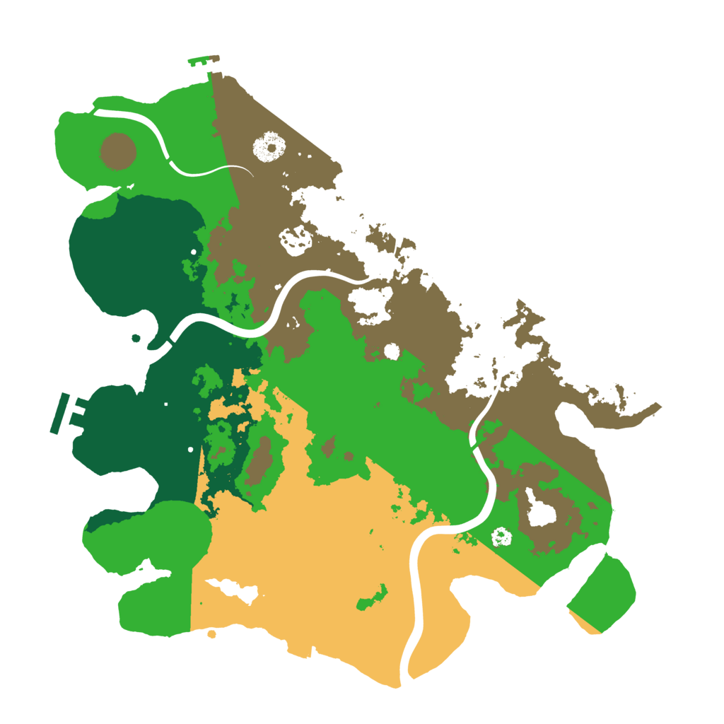 Biome Rust Map: Procedural Map, Size: 3500, Seed: 942274768