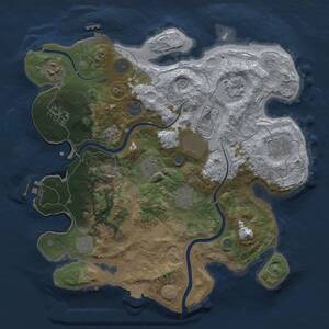 Thumbnail Rust Map: Procedural Map, Size: 3500, Seed: 942274768, 17 Monuments