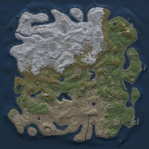 Thumbnail Rust Map: Procedural Map, Size: 4800, Seed: 1134904035, 17 Monuments