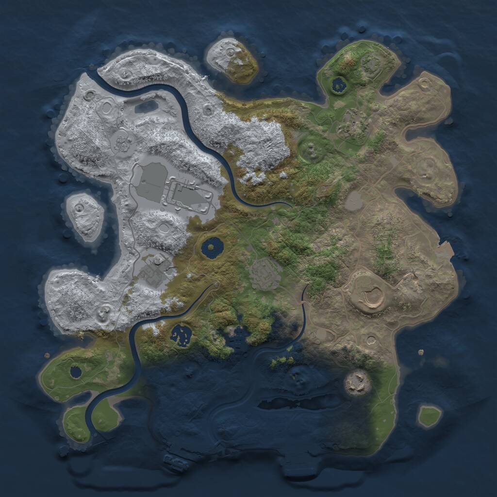 Rust Map: Procedural Map, Size: 3500, Seed: 89874561, 14 Monuments