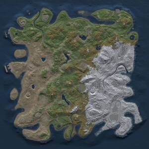 Thumbnail Rust Map: Procedural Map, Size: 4500, Seed: 1974461065, 15 Monuments