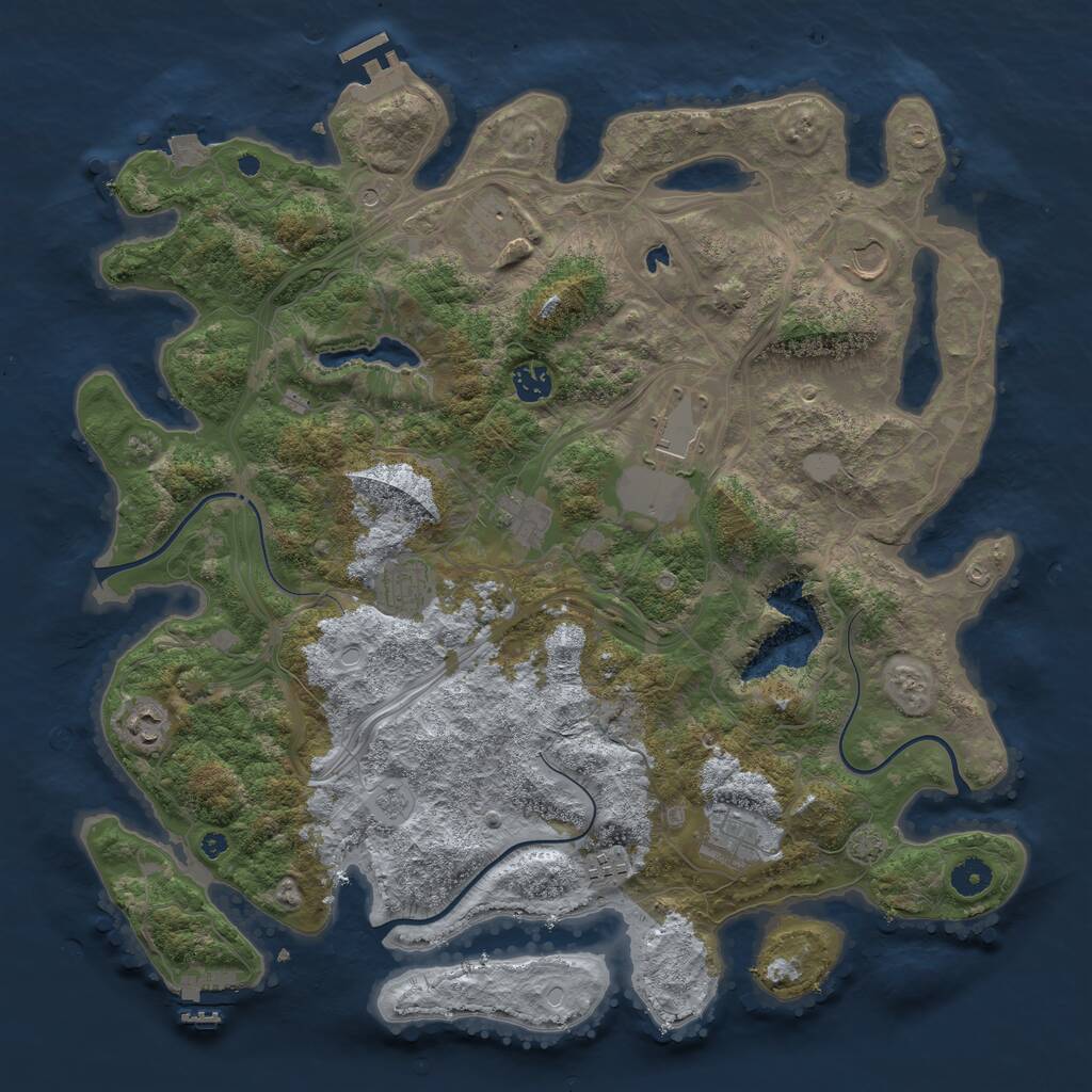 Rust Map: Procedural Map, Size: 4250, Seed: 2495217, 15 Monuments
