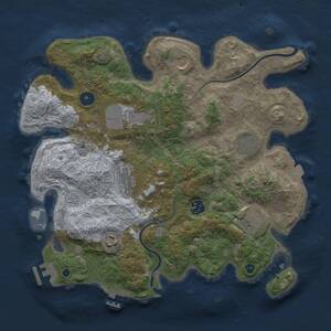 Thumbnail Rust Map: Procedural Map, Size: 3500, Seed: 1976487514, 12 Monuments