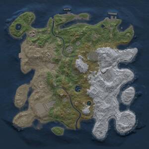 Thumbnail Rust Map: Procedural Map, Size: 3500, Seed: 630152837, 12 Monuments