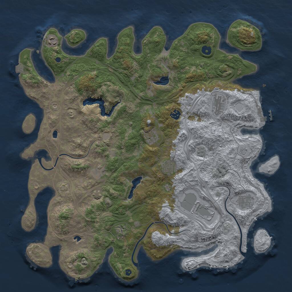 Rust Map: Procedural Map, Size: 4500, Seed: 1804097990, 15 Monuments
