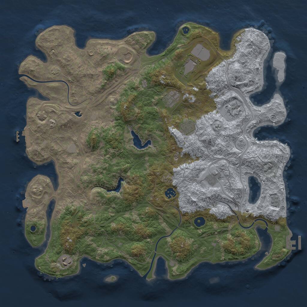 Rust Map: Procedural Map, Size: 4450, Seed: 460, 15 Monuments