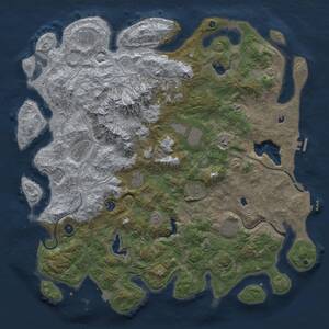 Thumbnail Rust Map: Procedural Map, Size: 5000, Seed: 559901846, 16 Monuments