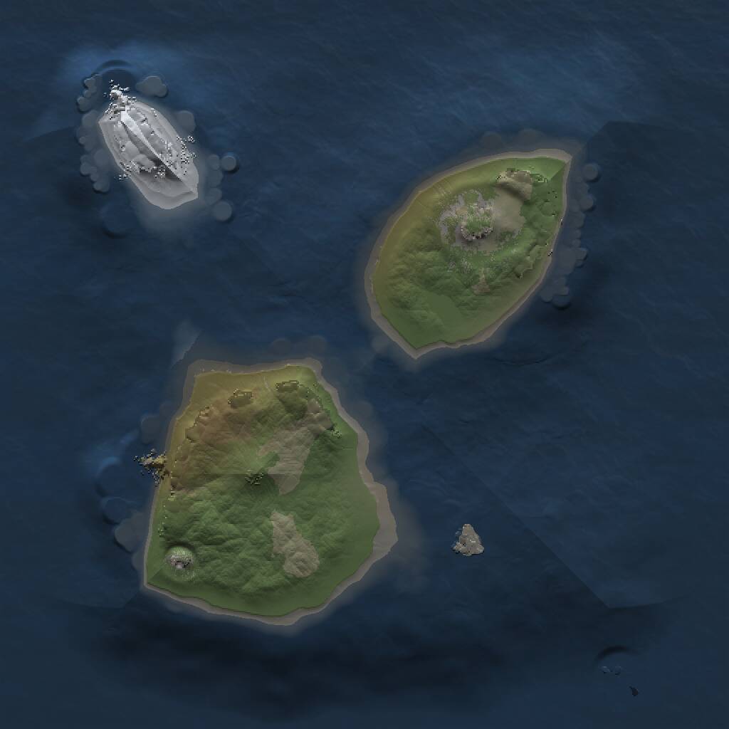 Rust Map: Procedural Map, Size: 1250, Seed: 165149816, 1 Monuments