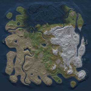 Thumbnail Rust Map: Procedural Map, Size: 4500, Seed: 1042315193, 16 Monuments