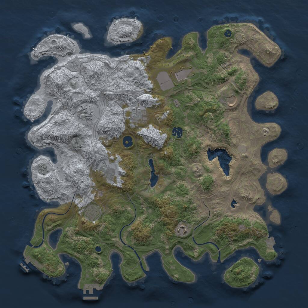 Rust Map: Procedural Map, Size: 4250, Seed: 1498184121, 15 Monuments