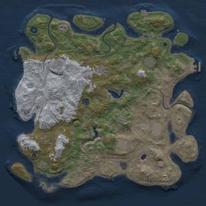 Thumbnail Rust Map: Procedural Map, Size: 4250, Seed: 924358871, 16 Monuments