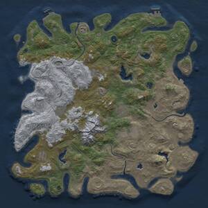 Thumbnail Rust Map: Procedural Map, Size: 5000, Seed: 641626309, 16 Monuments