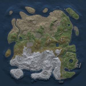 Thumbnail Rust Map: Procedural Map, Size: 3500, Seed: 60661901, 13 Monuments