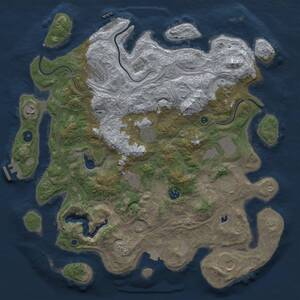 Thumbnail Rust Map: Procedural Map, Size: 4250, Seed: 418975275, 16 Monuments