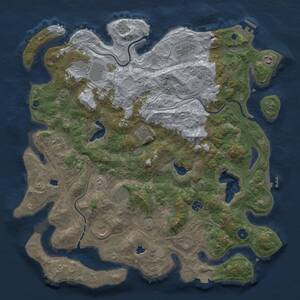 Thumbnail Rust Map: Procedural Map, Size: 4500, Seed: 513263078, 15 Monuments
