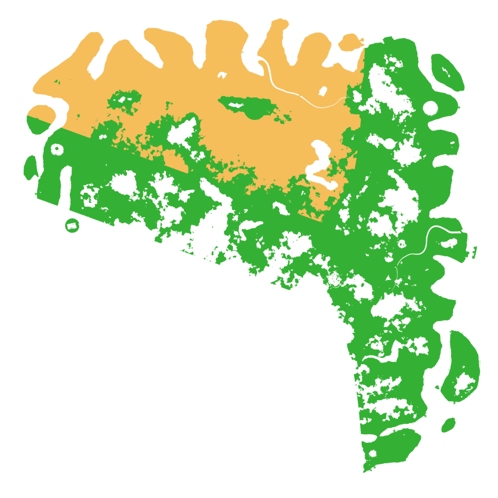 Biome Rust Map: Procedural Map, Size: 6000, Seed: 158429003