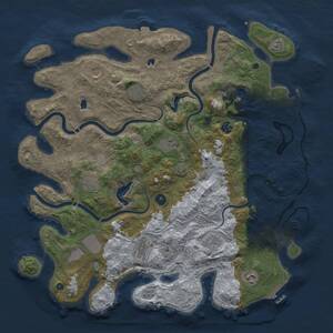 Thumbnail Rust Map: Procedural Map, Size: 4500, Seed: 1508414313, 16 Monuments
