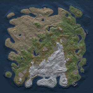 Thumbnail Rust Map: Procedural Map, Size: 4500, Seed: 1508414313, 16 Monuments