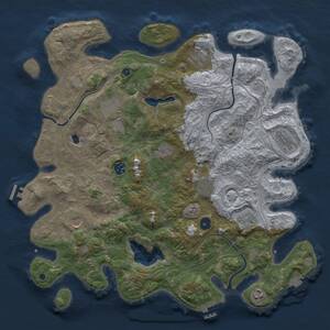 Thumbnail Rust Map: Procedural Map, Size: 4250, Seed: 1977201092, 16 Monuments
