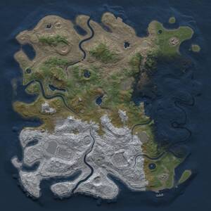 Thumbnail Rust Map: Procedural Map, Size: 4500, Seed: 1884248767, 15 Monuments