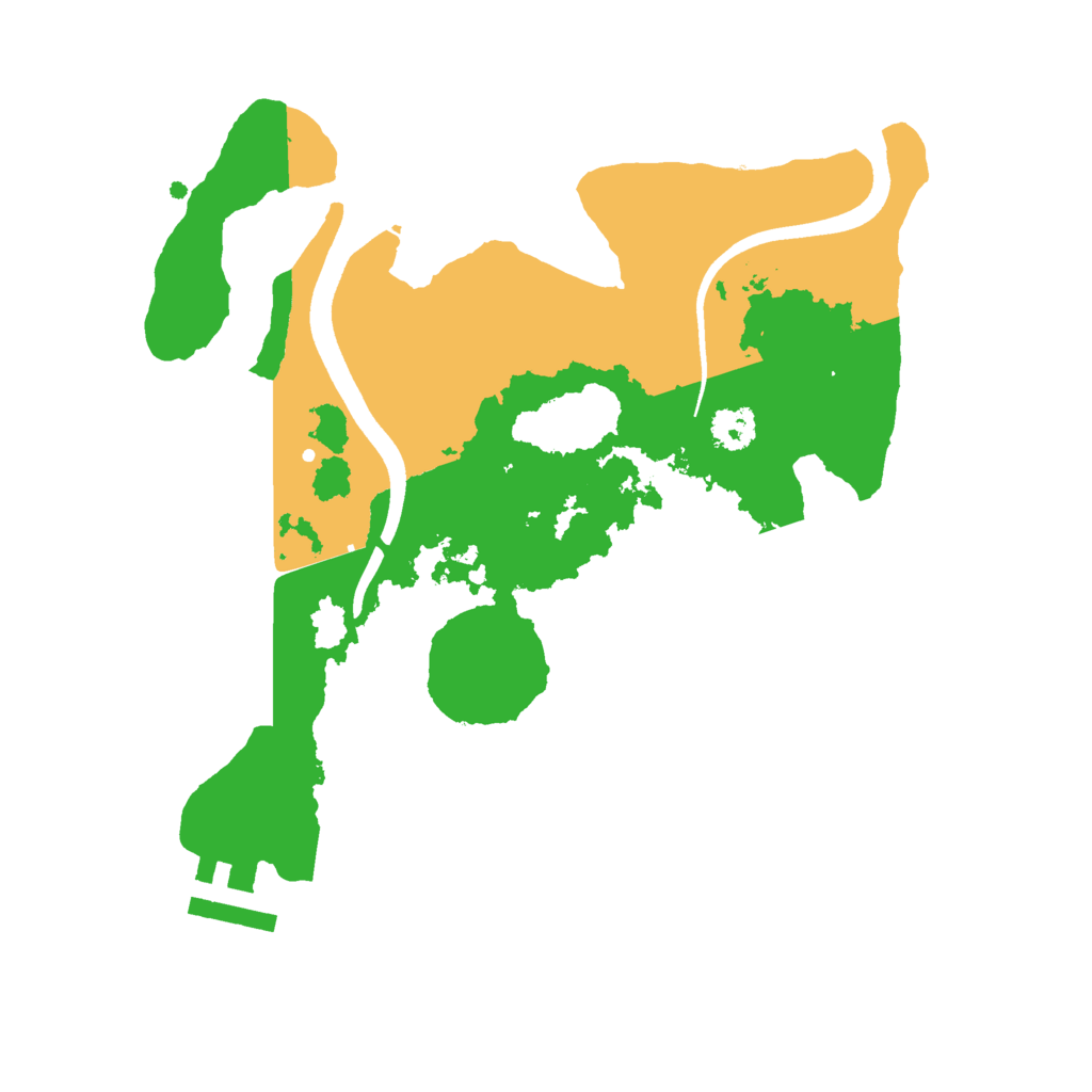 Biome Rust Map: Procedural Map, Size: 2500, Seed: 1873752288