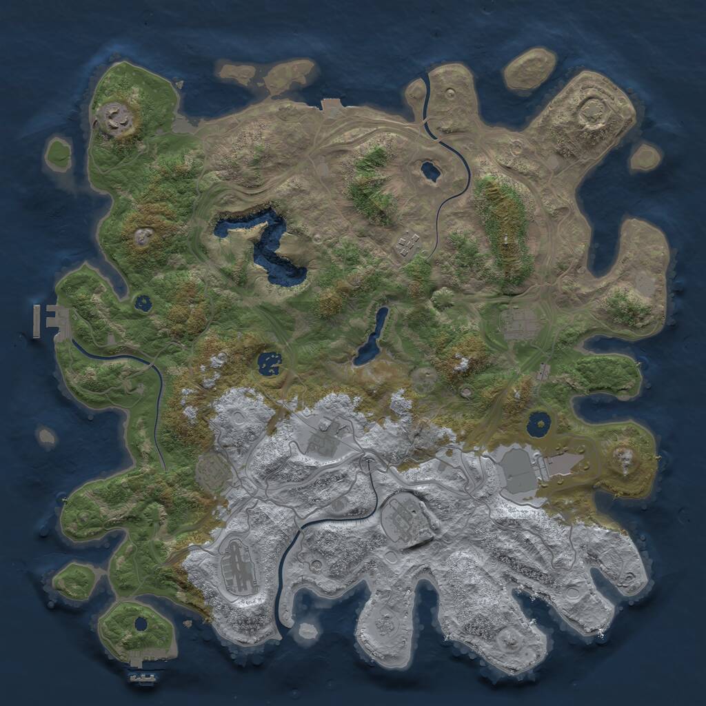 Rust Map: Procedural Map, Size: 4250, Seed: 1677494923, 15 Monuments