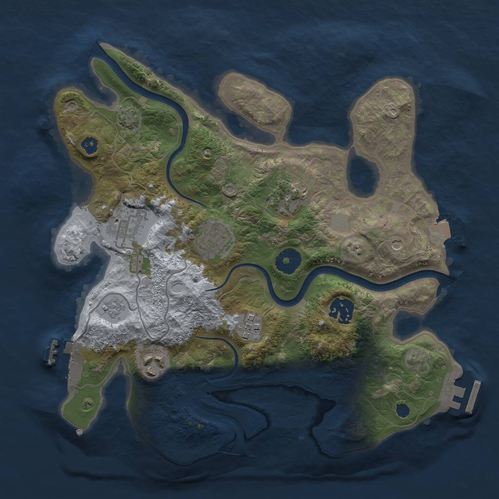 Rust Map: Procedural Map, Size: 3001, Seed: 4241, 12 Monuments