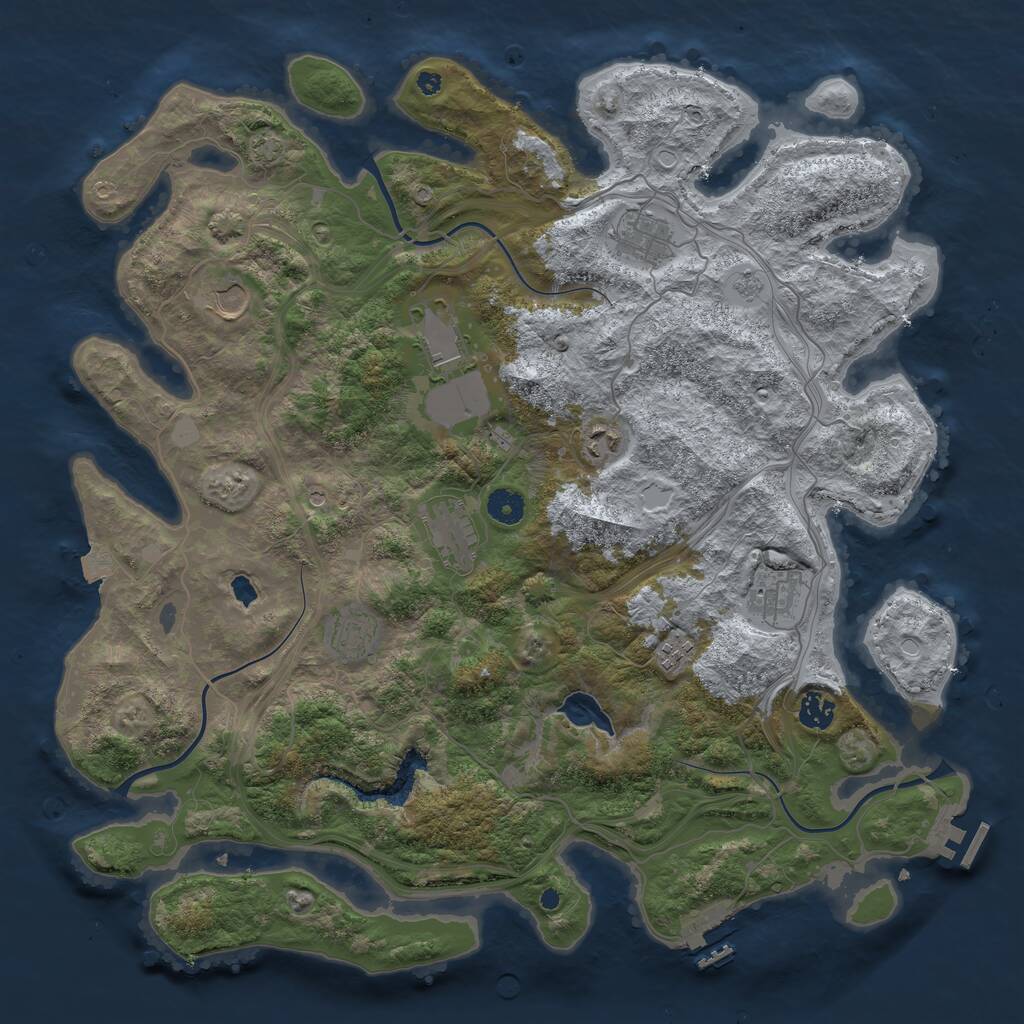 Rust Map: Procedural Map, Size: 4250, Seed: 1145144127, 15 Monuments