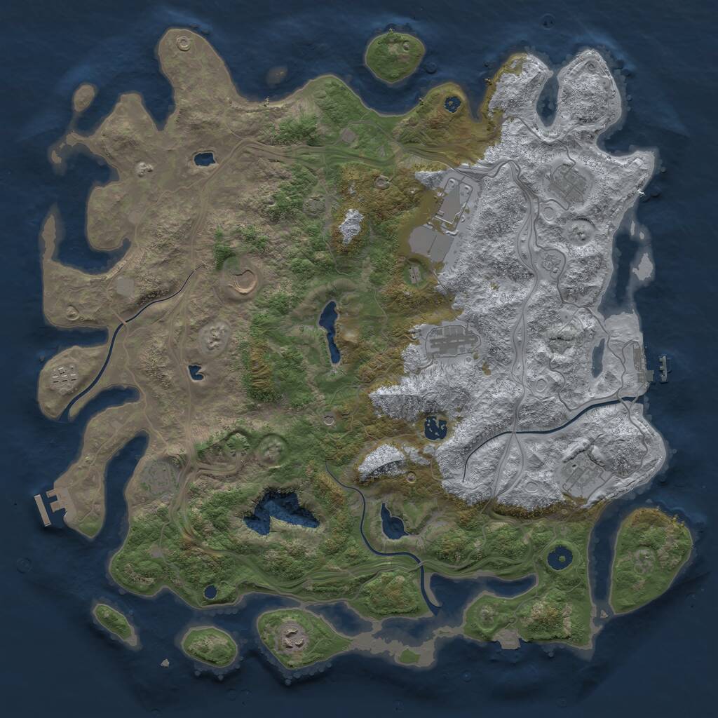Rust Map: Procedural Map, Size: 4500, Seed: 472343909, 15 Monuments