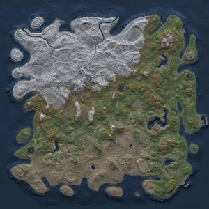 Thumbnail Rust Map: Procedural Map, Size: 5000, Seed: 814018320, 17 Monuments