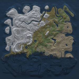 Thumbnail Rust Map: Procedural Map, Size: 4500, Seed: 1266683059, 15 Monuments