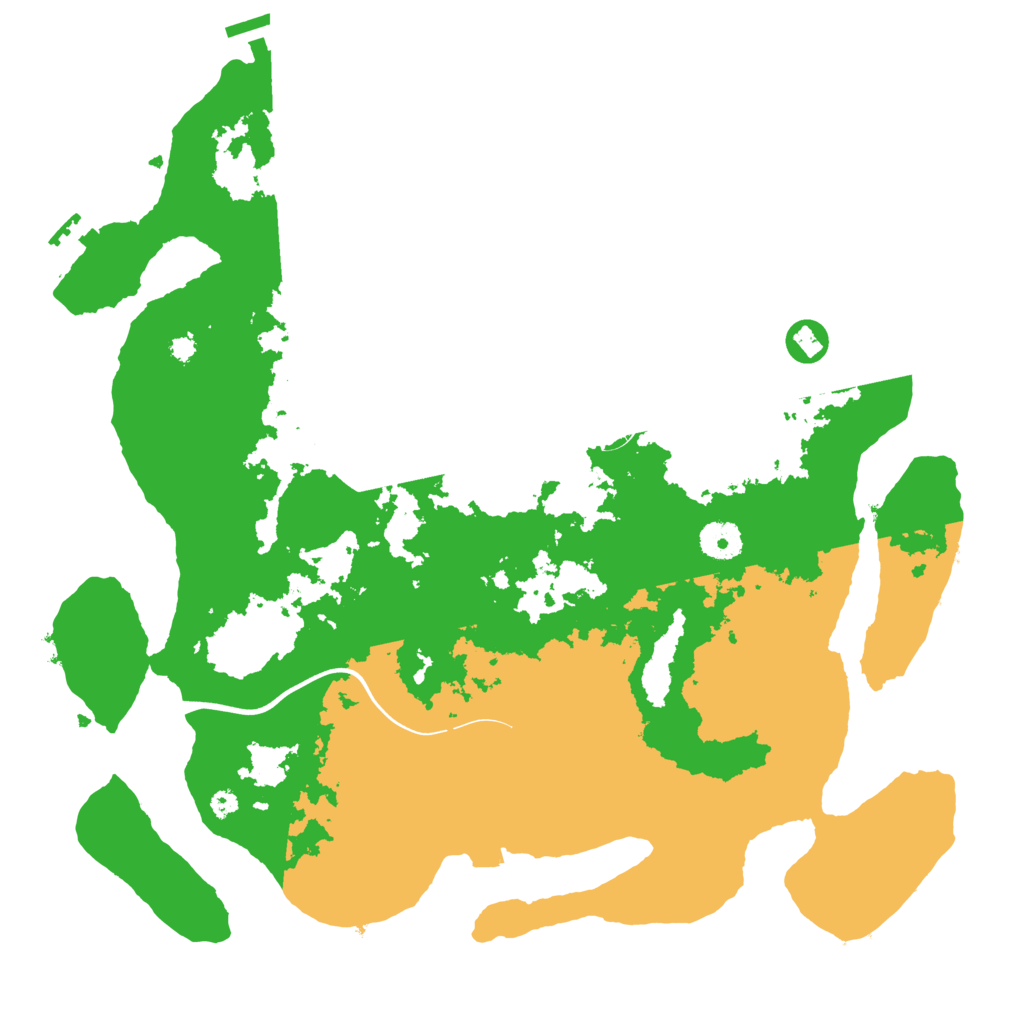 Biome Rust Map: Procedural Map, Size: 3800, Seed: 12421