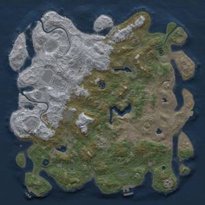 Thumbnail Rust Map: Procedural Map, Size: 4500, Seed: 3085598, 15 Monuments