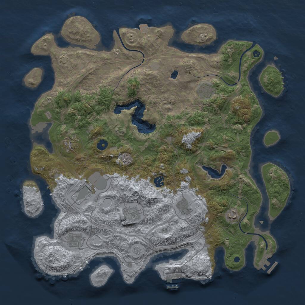 Rust Map: Procedural Map, Size: 4250, Seed: 220168174, 15 Monuments