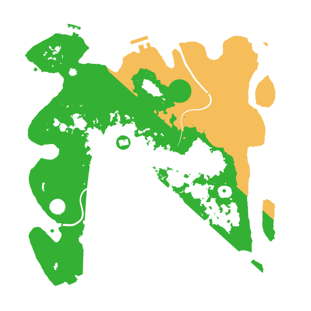Biome Rust Map: Procedural Map, Size: 3500, Seed: 20250206