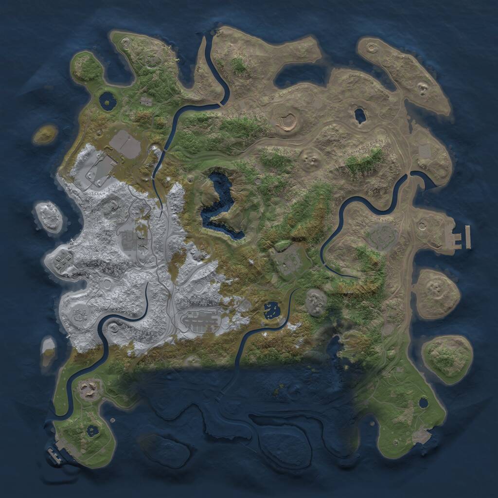Rust Map: Procedural Map, Size: 4250, Seed: 1518462651, 15 Monuments