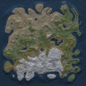 Thumbnail Rust Map: Procedural Map, Size: 4500, Seed: 2020839140, 17 Monuments