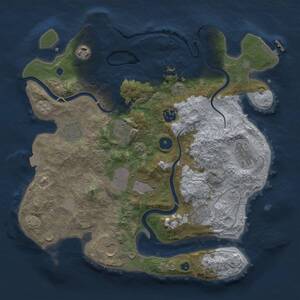 Thumbnail Rust Map: Procedural Map, Size: 3500, Seed: 889320347, 15 Monuments