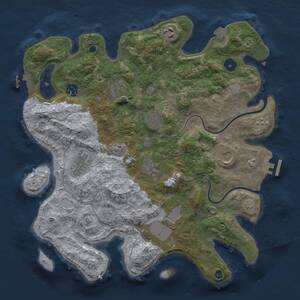 Thumbnail Rust Map: Procedural Map, Size: 3650, Seed: 62080941, 15 Monuments
