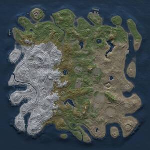 Thumbnail Rust Map: Procedural Map, Size: 4500, Seed: 149002203, 16 Monuments