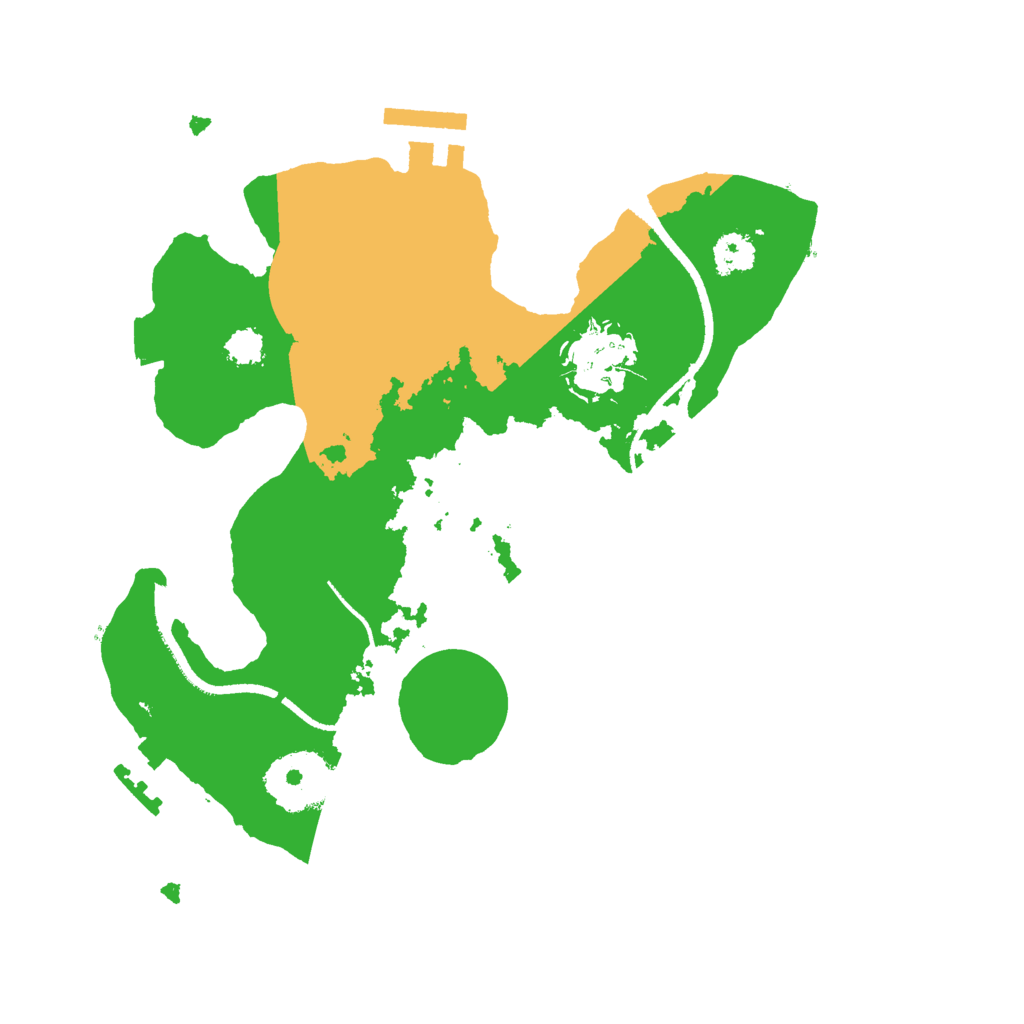 Biome Rust Map: Procedural Map, Size: 2500, Seed: 32077