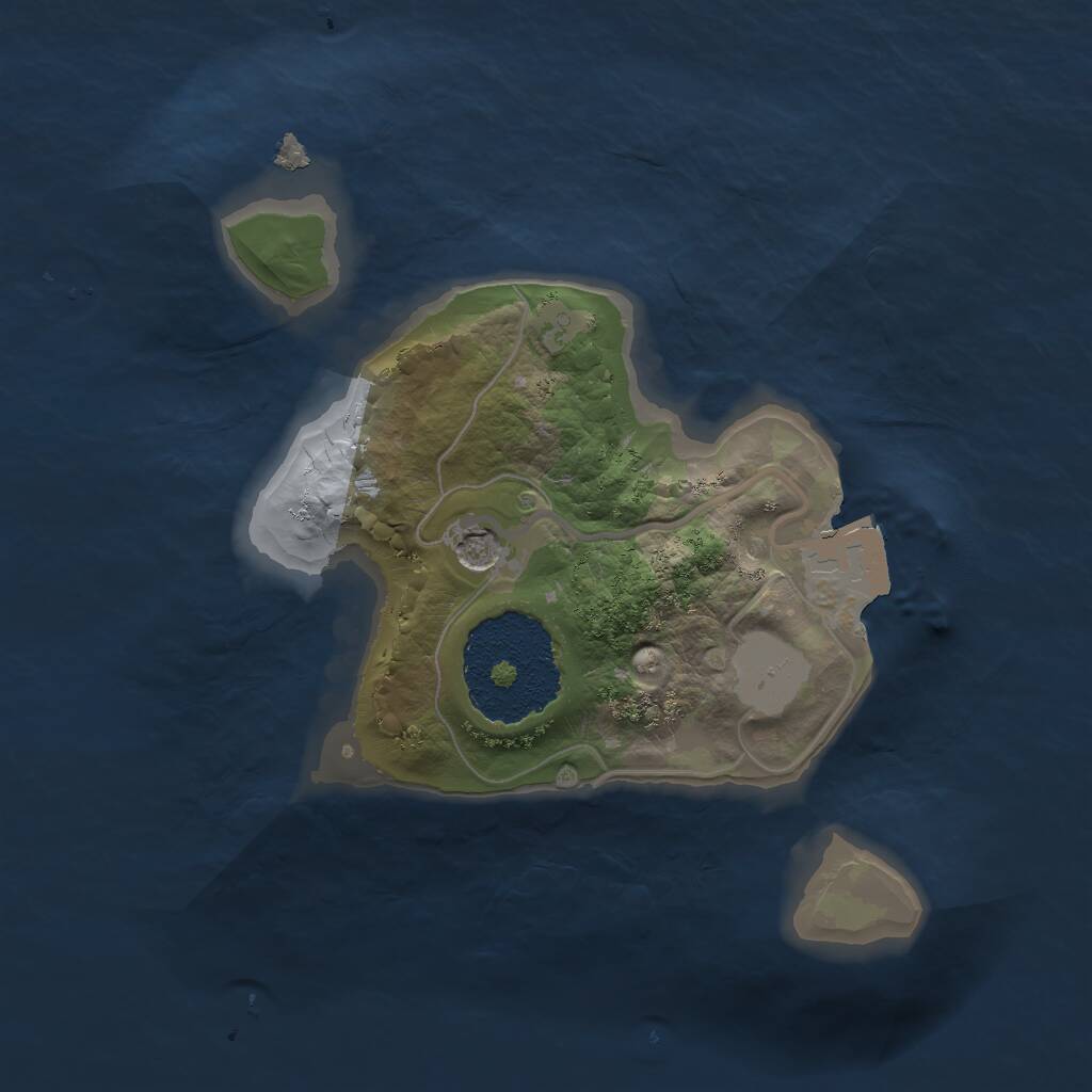 Rust Map: Procedural Map, Size: 1600, Seed: 4917, 2 Monuments