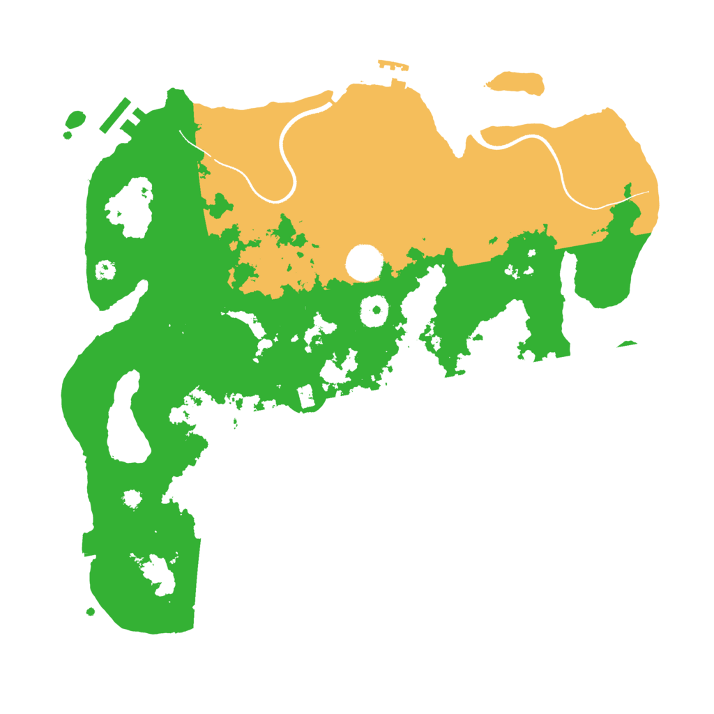 Biome Rust Map: Procedural Map, Size: 3500, Seed: 154170667