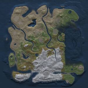 Thumbnail Rust Map: Procedural Map, Size: 4000, Seed: 267383219, 14 Monuments
